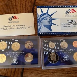 2007 United States Mint Proof Set and Us Mint Quarters Proof set
